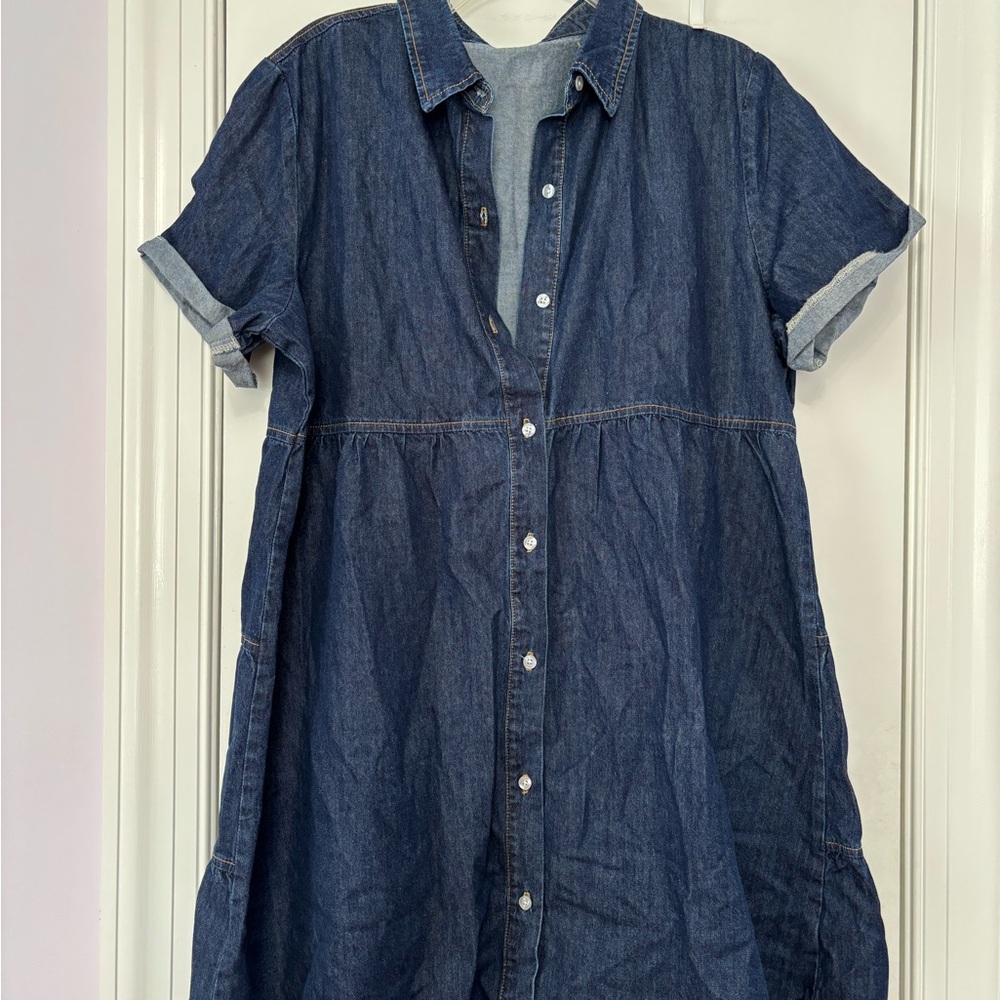 Denim Button-Up Dress